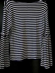 Striped Bell Sleeve Top
