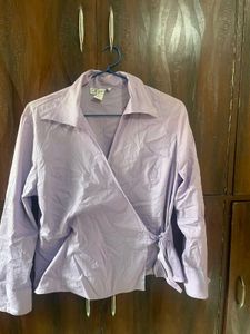 Lilac Wrap Top