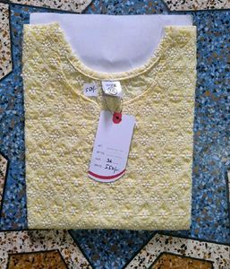Embroidered Light Yellow Top