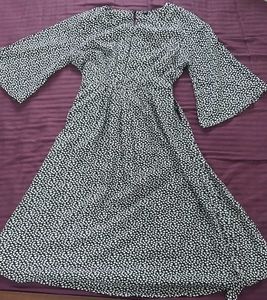 Black &amp; White Print Dress