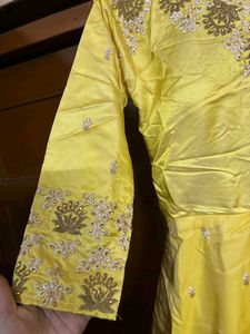 yellow floor length suit on sale