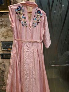 Embroidered Pink Dress
