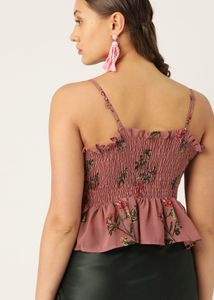 Pink &amp; Green Crop Top