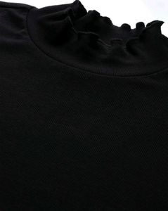 Sassafras Korean Style Black Turtle Neck Top🖤✨