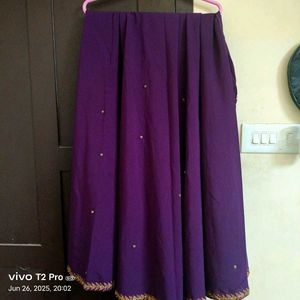 Georgette Ethnic Top Long Skirt Jacket Set