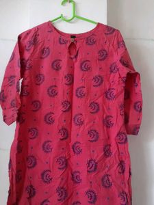 Pink Printed Kurta