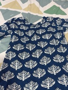 Printed Blue Kurta