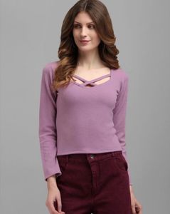 Chic Lavender Long Sleeve Top