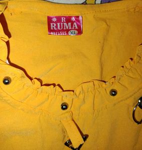 Casual 3/4 Sleeve Solid Women Yellow Top