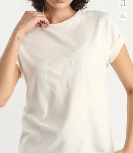 Rareism Studded White Tshirt