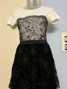 Zara Layered Dress With Lace Trims