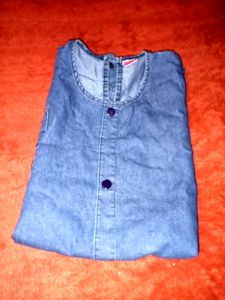 Denim Frook For Girls