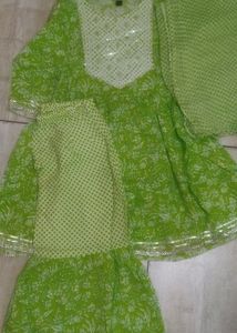 Pure Cotton Gharara Set