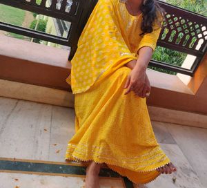 Anarkali Haldi Dress