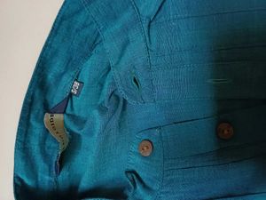 Men&#39;s Blue Cotton Kurta