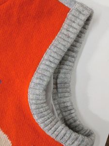 Orange High Necked Half Sweater ! 🧡