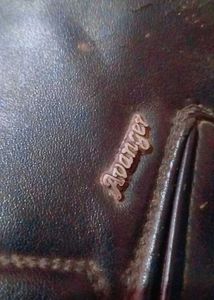 Bata Brown Leather Slip-On Shoes