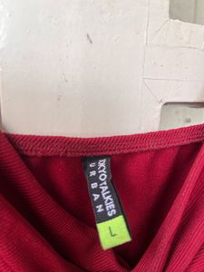 Maroon Bodycon Mini Dress