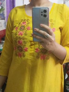 HANDWORK A-LINE KURTI