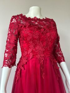 Luxury Red Lace Gown