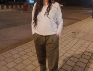 Khaki Casual Pants For Girls