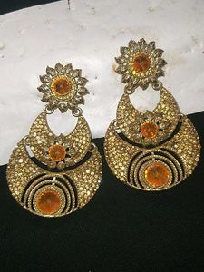 Golden Orange Earrings