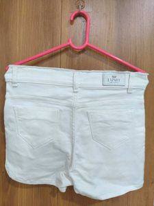 White Denim Shorts