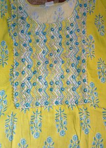 Yellow &amp; Blue Kurta Set