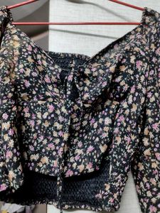 Floral off shoulder top