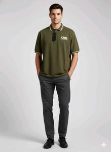 Karl Lagerfeld Olive Polo Shirt