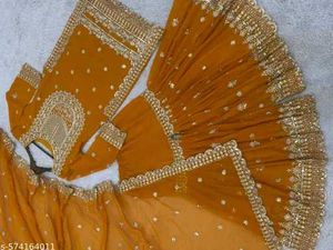 Orange Embroidered Kurta Set