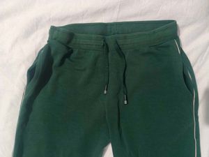Green Joggers with White Stripe