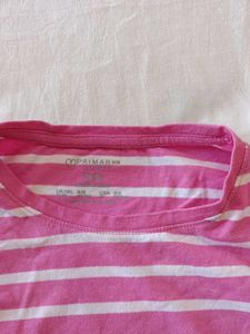 Striped Tee and Pink lower