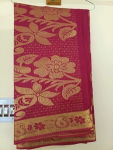 Floral Pink Saree