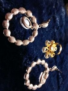 Stone Earring with Ring