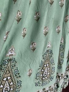 Green Printed Kurta Set