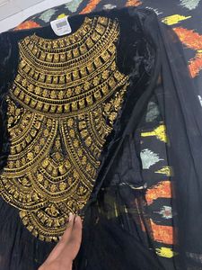 Unstiched Net And Shaleen Long Kurta
