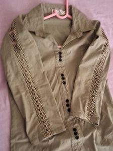 TOUS Olive Green Button-Down Dress
