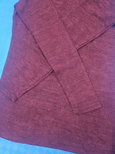 Burgundy Turtleneck Top