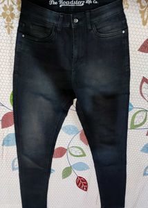 Black Lightly Washed Jeans For Girls