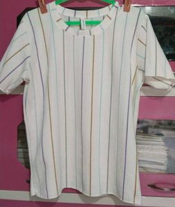 Striped Waffle Knit Tee