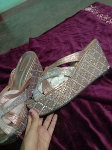 Sparkly Wedge Heels