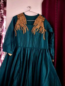 Emerald Green Embellished Dress