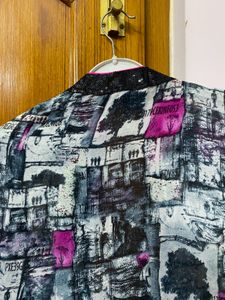 Abstract Print Tunic Top