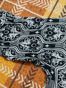 Floral Black and White Button Down Shirt