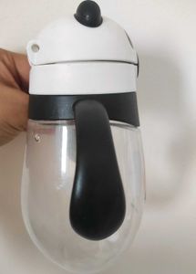 Cute Panda Sipper Bottle With Silicon Straw 🖤