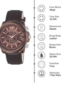 Diesel Brown Leather Watch