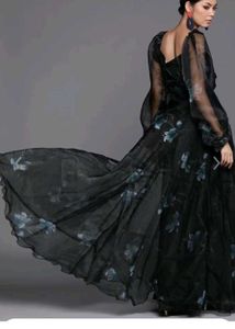 Black &amp; Blue Organza Gown
