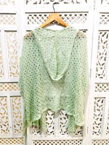 Green Crochet Hoodie A