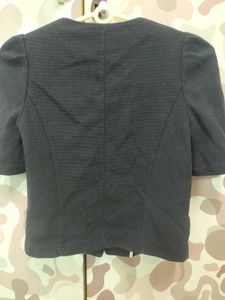 Navy Blue Crop Jacket/ Blazer
